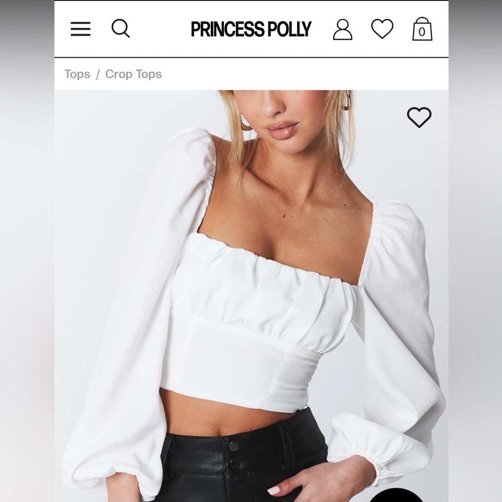NOT WORN princess polly long sleeve blouse